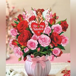 Freshcut Paper: Paper Cupid’s Valentine Bouquet with Note Card